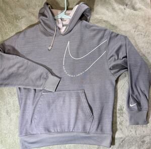 Nike Women's Grey Hoodie White Swoosh Sz XS(Fits like a small)
